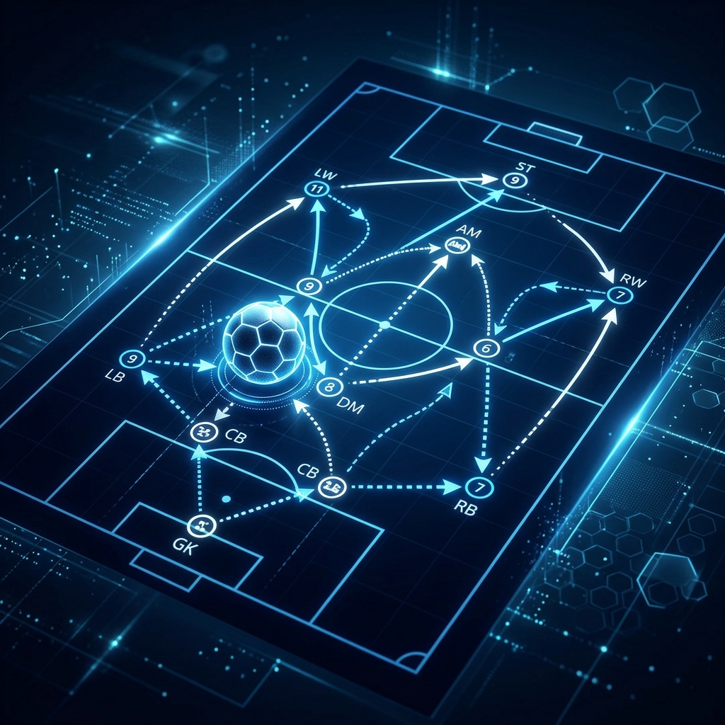 Football tactical formation board with player positions