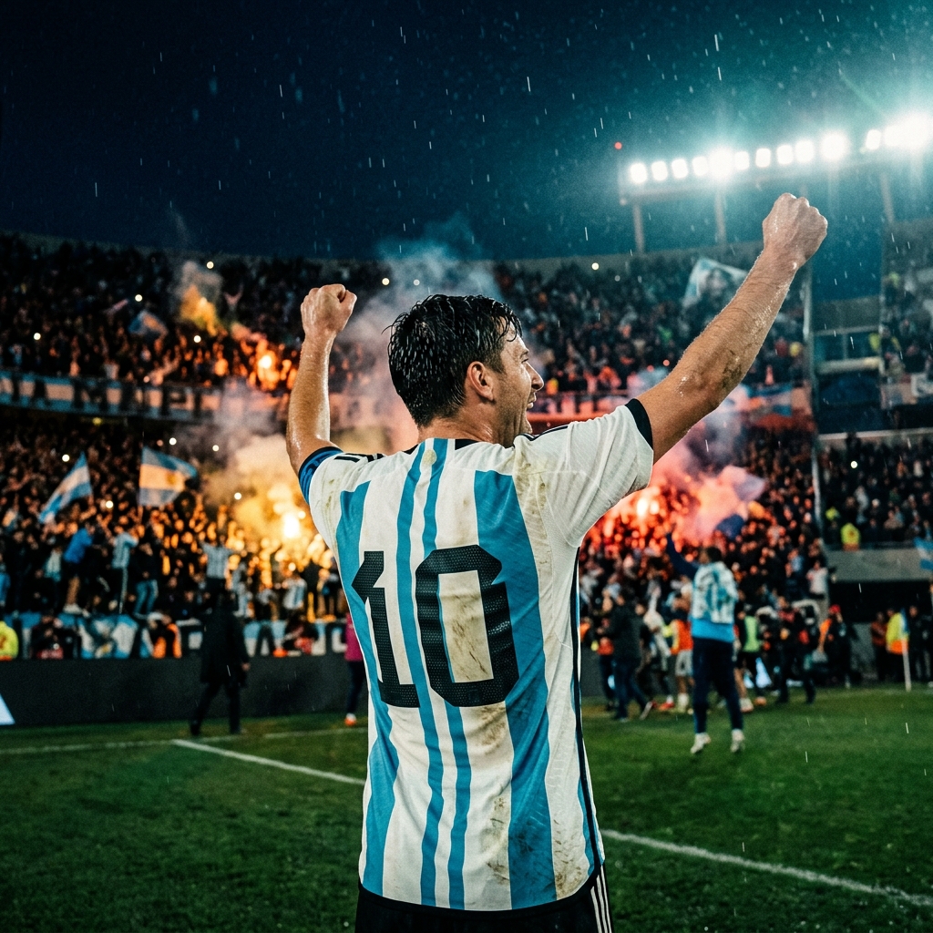Messi late goal celebration